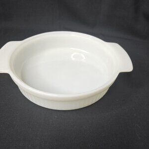Ovenware Anchor Hocking Fire King 1 Qt White Glass Casserole Dish 1429 8.5"